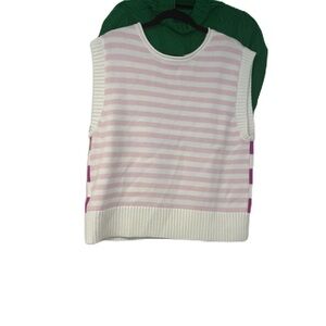 Womens Vest Bundle 2 colorblock stripes NWT & green NWOT classic casual business